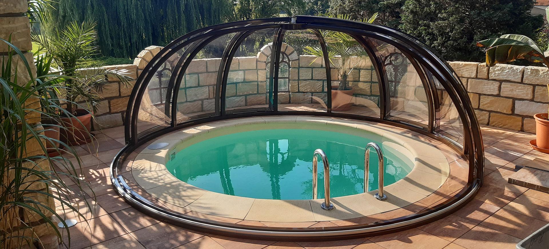 RUND-Pool Poolüberdachung